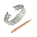 Ritche 20mm Stainless Steel Bracelet Watch Band Strap Curved End Solid Links Color Silver