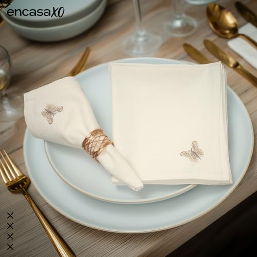 Servilletas de mesa Encasa XO de algodón, regalo para bodas y hogar 3