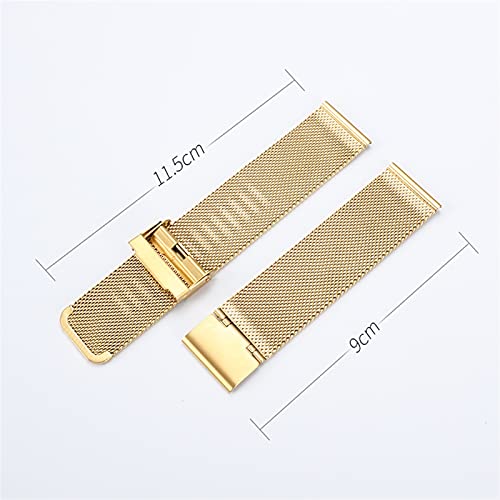 Correa de reloj universal de 20mm 22mm compatible con Samsung en acero inoxidable plano 3