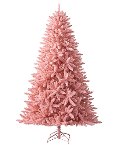 Treetopia Luxe La Vie En Rose 6 Foot Artificial Prelit Full Bodied Christmas Tree Holiday Decoration With White Led Lights, Premium Stand & Foot Pedal #TOP2