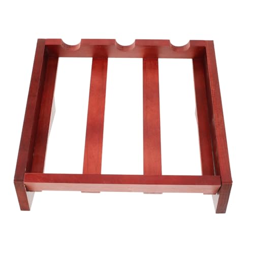 Soporte de madera para botellas de vino rústico miniatura 1
