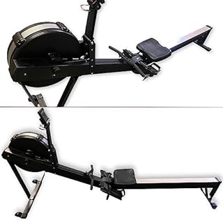 Air Rowing Machine, Indoor Foldable Rower with Digital Monitor & Steel Frame for Home or Gym