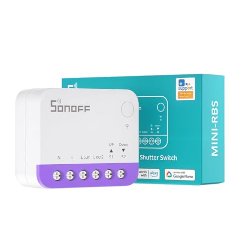 Image of Ledgebit MINI-RBS Smart Roller Shutter Switch | WiFi Curtain /Blind Controller | Supports 1-Wire & 5-Wire Motors | Matter & eWeLink Compatible | 100-240 V AC | IP Rating for Indoor Use