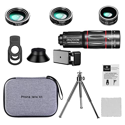 Objectif zoom HD 28X trépied smartphone pour chasse et sport compatible Samsung iPhone