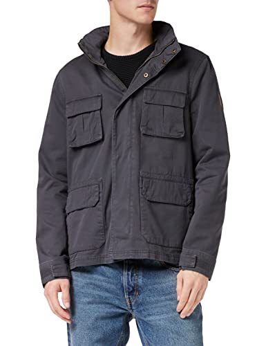 HIKARO Herren Jacke Four Pocket Cotton Field AMA ELGIN, Gr. Medium, Grau (Charcoal)