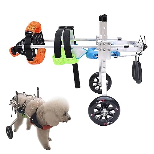 Silla de ruedas para perros de aluminio: carrito ligero y ajustable para caminar