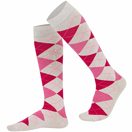 Image of Mysocks Unisex Knee High Long Socks Argyle