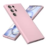 OHLIGIA Samsung Galaxy S23 Ultra Liquid Silicone Case Slim Protective 3 Layer Shockproof Phone Cover with Anti-Scratch Soft Microfiber Lining for Galaxy S23 Ultra 5G 6.8'' (2023) (Pink Sand)