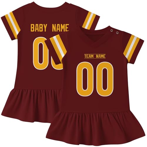 Image of KREDE Baby Clothes Unisex Bodysuit Jersey Style Custom Name Number for Baby Boys