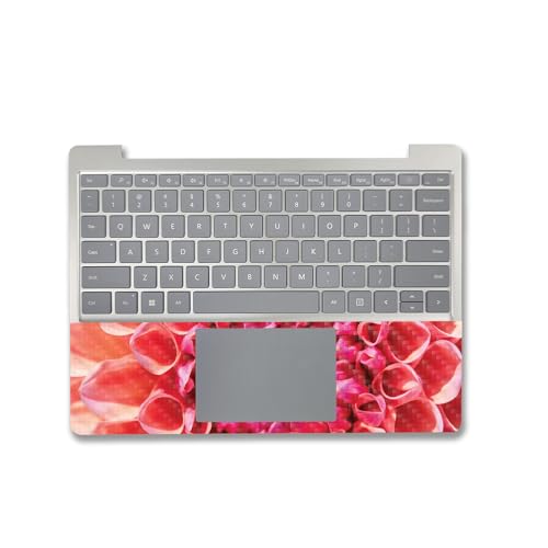 Image of MightySkins Carbon Fiber Skin Compatible with Microsoft Surface Laptop Go 3 (2023) Full Wrap Kit - Mum Closeup | Protective, Durable Textured Carbon Fiber Finish | Made in The USA