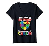 Photo Gallery donna autism cousin autism awareness cousin support family maglietta con collo a v Photo Gallery donna autism cousin autism awareness cousin support family maglietta con collo a v