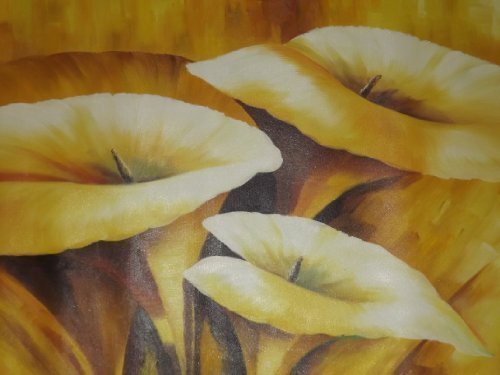 Peinture à l'huile Peace Lys Fleurs sur toile pour illuminer votre chambre à coucher