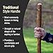 Brazos Rustic Wood Walking Stick, Hardwood, Traditional Style Handle, for Men & Women, Made in The USA, 48