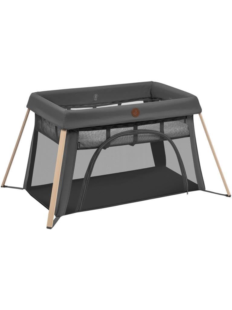 Maxi-Cosi Calao Light Lettino da Viaggio, super compatto e leggero, materasso CloudCore, 2 livelli di riposo, borsa da viaggio, per neonati e bambini (0–3 anni), max 15 kg, Beyond Graphite Eco