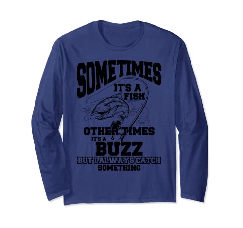 A volte è un pesce carino pescatore divertente regalo di pesca Maglia a Manica