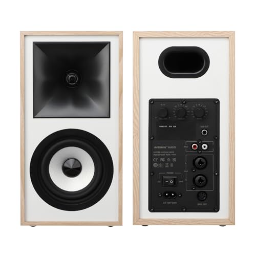 Image of AIYIMA S4000 2.0 Studio Monitor Speakers,4 inch 80W Bluetooth Powered Bookshelf Speakers,XLR /6.5mm TRS /RCA Inputs, for Home Studio & Music