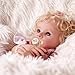 BABESIDE Reborn Baby Dolls Bettie - 17 Inch Soft Body Realistic Baby Doll Girl Lovely Awake Blond Curly Hair Girl Doll Handmade Real Life Baby Dolls with Gift Box for Kids Age 3+ Collectors