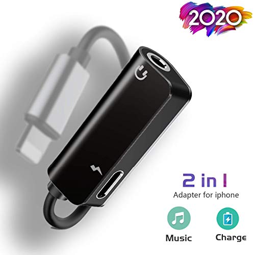 Headphones Adapter for iPhone 8 Adapter Audio 3.5mm Aux Cord Dongle Car Charger