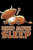 Need more Sleep: DIN A5 Notebook kariertI Geschenk für Züchter von Highland Cattle I Herd Tagebuch I Journal für die eigenen Notizen bezüglich Landwirtschaft und Hochlandrinder