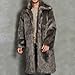 Men's Faux Fur Coat Long Heavyweight Furry Parka Overcoat Winter Fleece Warm Luxury Fur Jackets Thick Thermal Lined Cardigan Outwear Fashion Fluffy Faux Fur Open Front Costume
