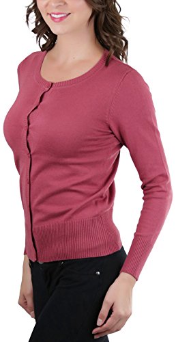 Image of ToBeInStyle Women's Long Sleeve Button Down V-Neck Cardigan