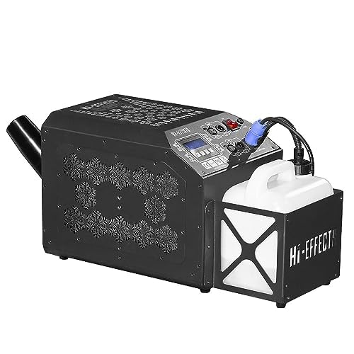 Máquina de nieve súper silenciosa, 1000 W, profesional para producción escénica, cobertura alta de 30 m2 con control remoto para efectos escénicos, Navidad y bodas miniatura 1
