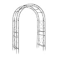 VINGLI Garden Arbor, Arch for Wedding Ceremony Party, Christmas Garden Decor Steel Garden Trellis for Plant Climbing, Pergola for Garden, Backyard, Lawn (Black-59x84)