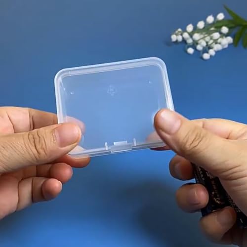 Image of 12 Pack Rectangle Small Plastic Containers (2.84 x 2.21 x 0.95 Inch), Small Plastic Containers, Mini Bead Organizer for items, Crafts, Beads, Coins, Jewelry and Business Cards