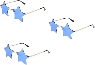 3 Pares De Óculos De Sol De Festa Óculos De Sol Funky Óculos Para Formatura Óculos De Sol Infantis Óculos De Onda Sem Aro Óculos De Sol Estrela Favores De Festa Óculos De Sol Quay