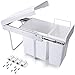 Produktbild Homewit 30L versteckter Mülleimer, W262* D490* H420 mm ausziehbarer metaller Küchenabfalleimer, 2 Abfalleimer für Mülltrennsysteme, 10L+20L Einbaumülleimer, Deckelheber, Bodenmontage, Für Küche