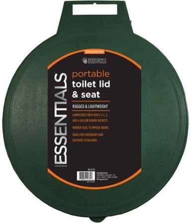 Emergency Essentials Camping and Emergency Survival Tote-able Toilet Seat and Lid WLM