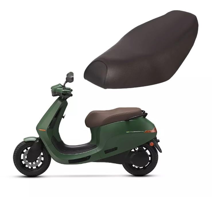 KSHEERI Ola S1 Pro Scooty Seat Cover Protect from Rust and Dust, PU Leather Waterproof Durable Seat Cover (Black)-image-32