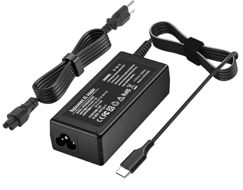 Universal 65W USB C Laptop Charger Type C Chromebook Charger for HP Laptop/Envy; Dell Latitude; Lenovo ThinkPad/Yoga and More Chromebook Type C Power Cord Supply Adapter Computer Fast-Charging