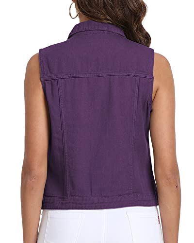Xeoxarel Women's Denim Vest, Sleeveless Jean Jacket (XS-XXL)3