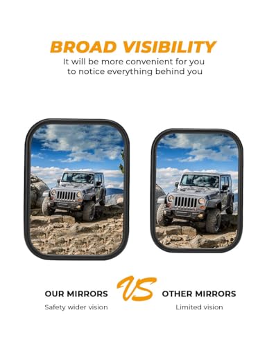 image for JOYTUTUS Mirrors Doors Off Compatible with 1987-2025 Wrangler YJ TJ JK