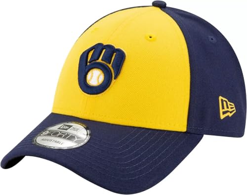 Milwaukee Brewers Yellow 9Forty The League Adjustable Hat