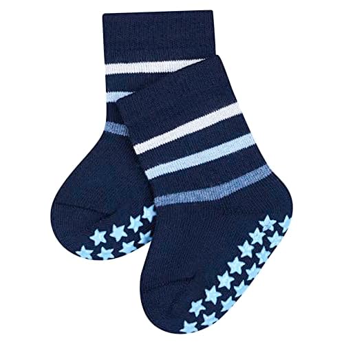 FALKE Unisex Baby Multi Stripe Catspads B HP Hausschuh-Socken, Blau (Marine 6120), 80-92