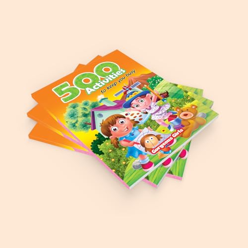 Image of 500 Activities to Keep You Busy- Gorgeous Girls - Little Kingdom Books | Activity Book For Kids 4+ Years Old | Adventures, Puzzles, Mazes, Mind Games ... [Jan 01, 2018] Little Kingdom Books