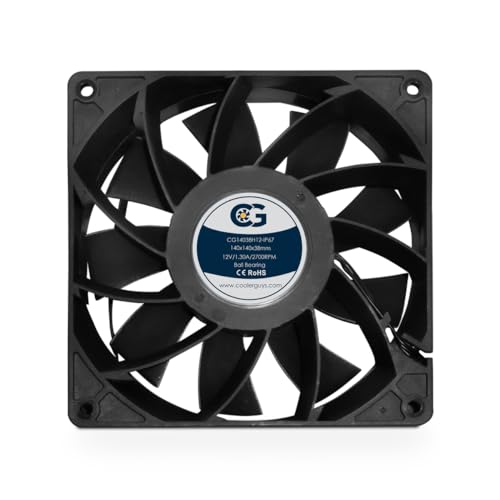 Image of Coolerguys 12vDC Waterproof IP67 Fan (High Speed, 140x38mm)