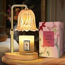 Candle Warmer Lamp with Timer Dimmable Birthday Gifts for Women Adjustable Height Candles Light Warmers Lamps Gold Crystal Candle Warmer, House Warming Gift New Home Decor, for Women