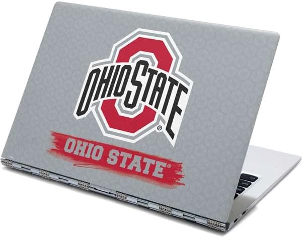 Skinit Decal Laptop Skin Compatible with Yoga 910 2-in-1 14in Touch-Screen - Officially Licensed Ohio State University Ohio State Distressed Logo Design