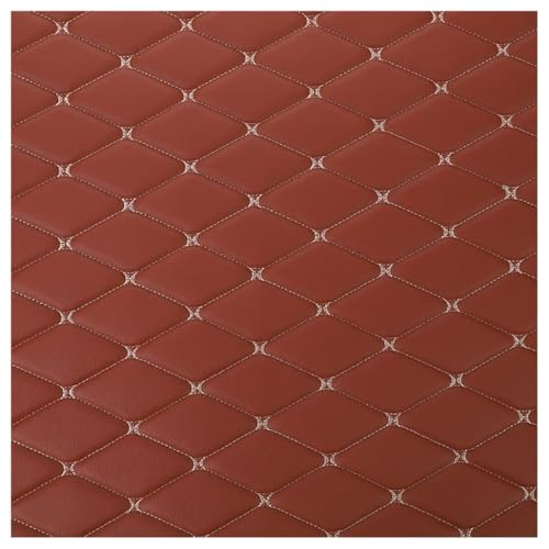Tissu d'ameublement simili cuir haut de gamme matelassé marron pour canapé