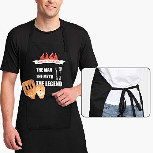 Funny Apron For Men, Bbq Aprons For Men, Grilling Aprons, Chef Cooking Apron, With Two Tool Pocket, Adjustable Neck Strap Waterproof And Oilproof Best For Grilling, Birthday Gifts For Dad, Mens Gifts. #TOP4