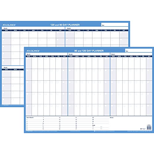 AT-A-GLANCE PM23928 90/120-Day Undated Horizontal Erasable Wall Planner, 36 x