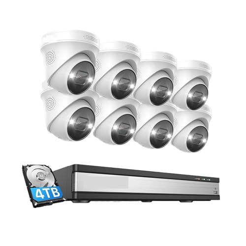 16CH 5MP PoE ZLeBJVXe lEԗm 4K 8MP CCTV NVR R[_[ Ď IP JLbg(16CH 8pcs 5MP Cams)