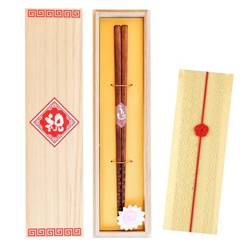 Kizamu Ramen Chopstick Set, Wakasa Lacquer with Spiral Grooves, Wood Gift Box, Made in Japan