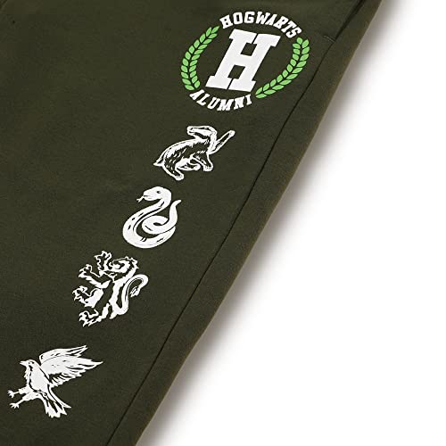 Image of Free Authority Harry Potter Printed Slim Fit Green Cotton Men's Trackpant