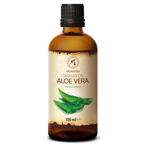 Huile Aloe Vera 100ml - Naturel et Pur - Huile de Base - Afrique du Sud - Huile Corporelle - Soins Intensifs pour le Visage - Cheveux - Massage - Cosmétiques...