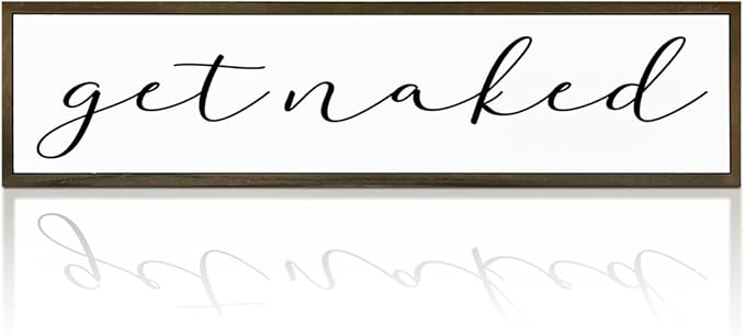 Amazon.com: Farmhouse Bathroom Signs, Get Naked Sign, Funny Bathroom ...