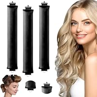 Heatless Curls Band 3 Stück,Neu Lockenwickler über Nacht Overnight Blowout Locken Ohne Hitze Diy Overnight Curls Gummi Hitzefreier Lockenwickler Locken üBer Nacht für Mittleres Langes Haar (Schwarz)